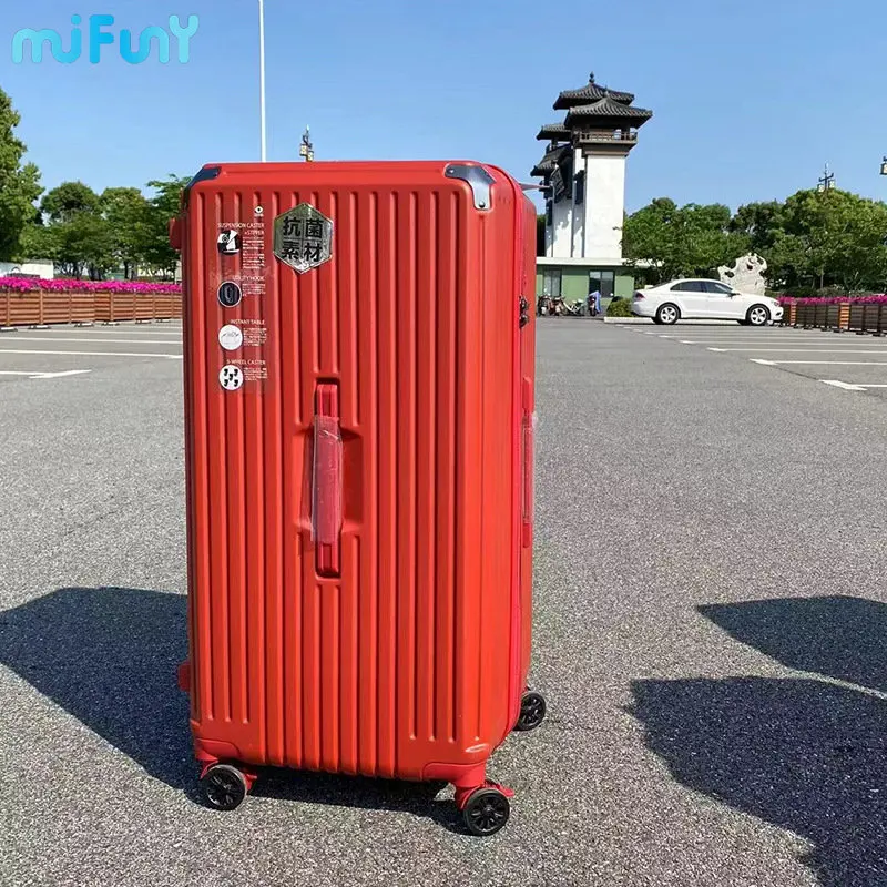 MiFuny Rolling Luggage Cabin Holiday Suitcase Set Couples Travel Anti-Fall Password Package Outing Carry on Luggage with Wheels images - 6