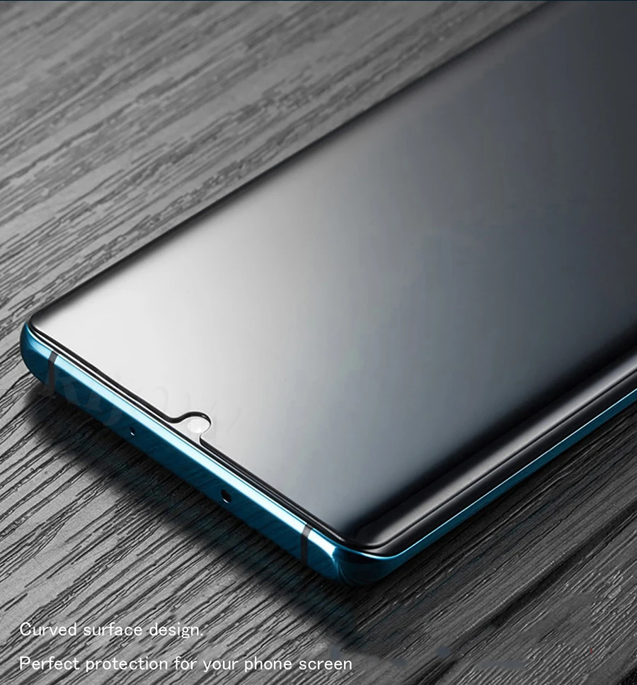 EMUTII UV закаленное стекло для Huawei P50 P40 P30 Pro Полное жидкое клеевое Защитная пленка