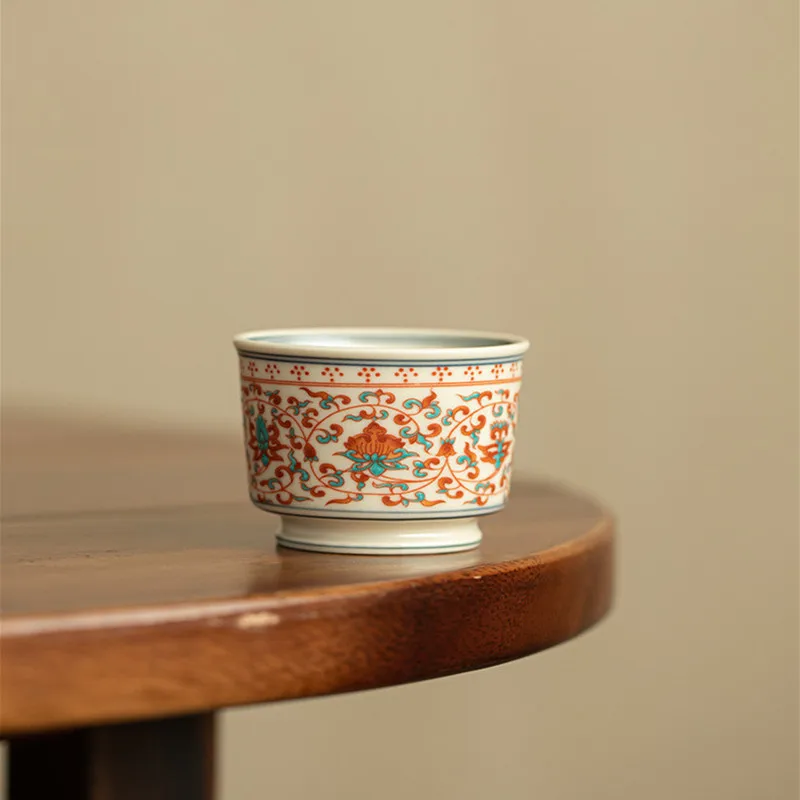 Китайская винтажная фарфоровая чашка для чая RI ONIY TEASET 60 мл