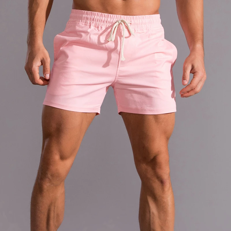 Новое поступление, повседневные мужские летние розовые шорты, 6 цветов