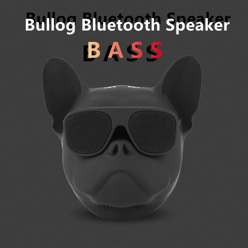 

Cool Bulldog Head Statue Speaker Bluetooth Wireless HiFi Bass Speaker For Phone Laptop Computer IPad Bulldog Ornaments Decor 032