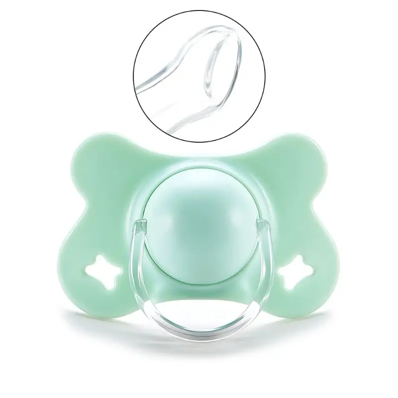 

Baby with Lid Butterfly Shape Round and Flat Teat Silicone Sleep Pacifier Newborn Boys Girls Bite Chew Supplies