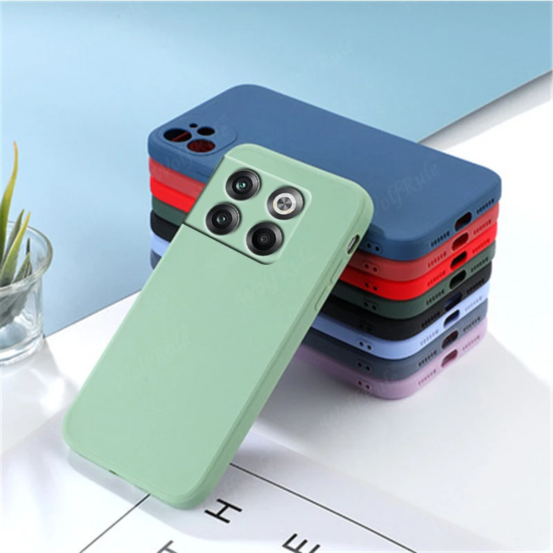 For Cover OnePlus 10T 5G Case OnePlus 10T 5G Capas Liquid Silicone Back Bumper TPU Shockproof Soft Cover For OnePlus 10T Fundas