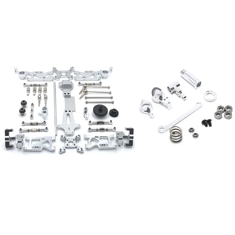 

1 Set Steering Clutch Assembly Steering Servo Saver Complete & 1 Set Complete Upgrade Parts Kit For Wltoys 144001 1/14