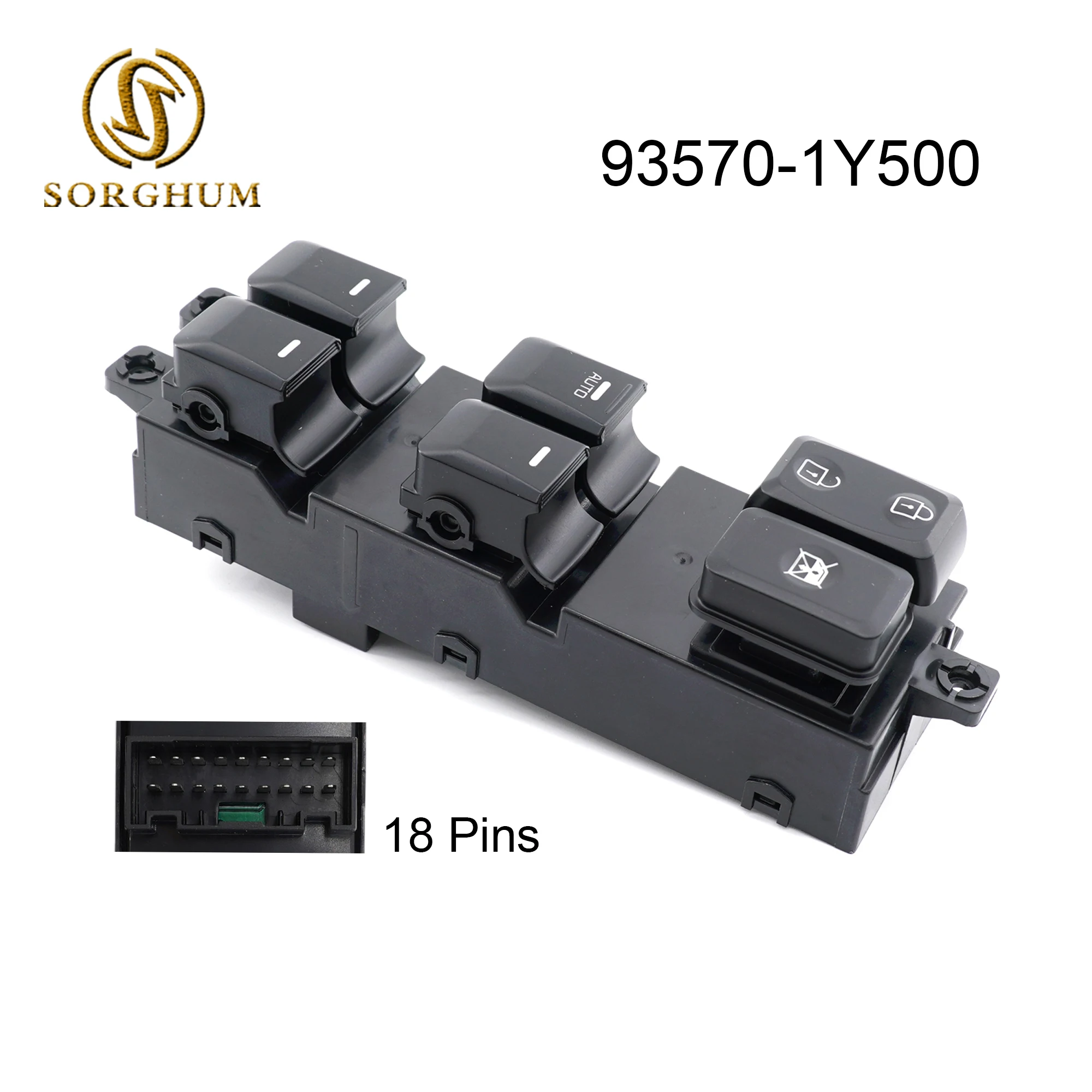 

Sorghum 93570-1Y500 935701Y500 Electric Power Master Window Lifter Control Switch For Kia Morning Picanto TA 2011 2017 Car Parts