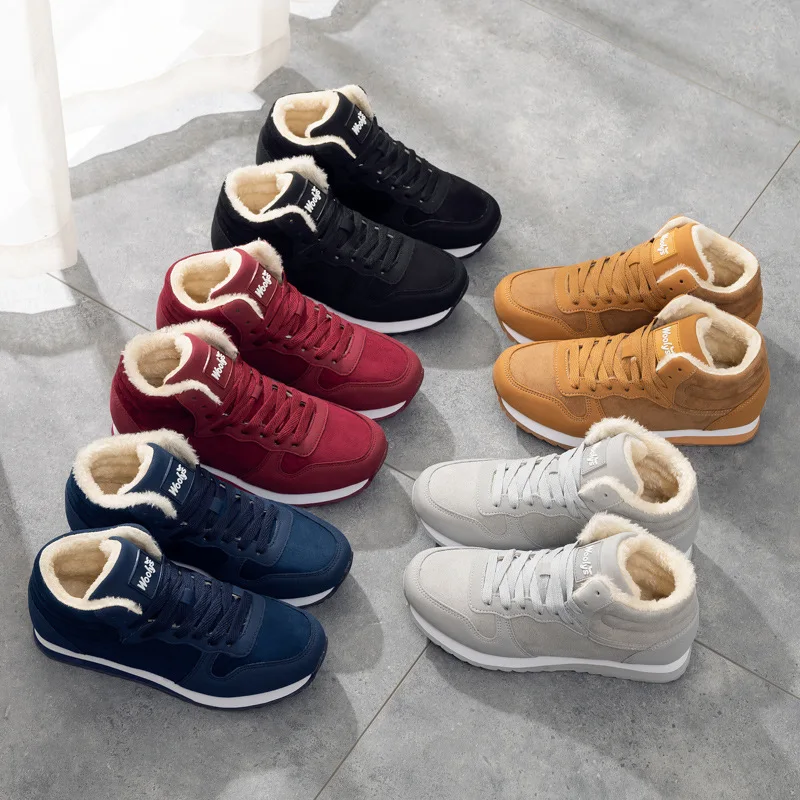 Large size winter snow boots warm women mens shoes Mens Shoes Casual Sneakers Men Thick Fur Winter Sneakers