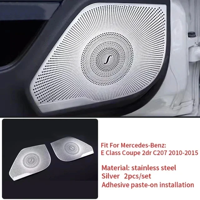 

Для Mercedes-Benz E Class 2dr C207 10-15 стальная накладка на динамик, дверные динамики, стерео декоративная крышка