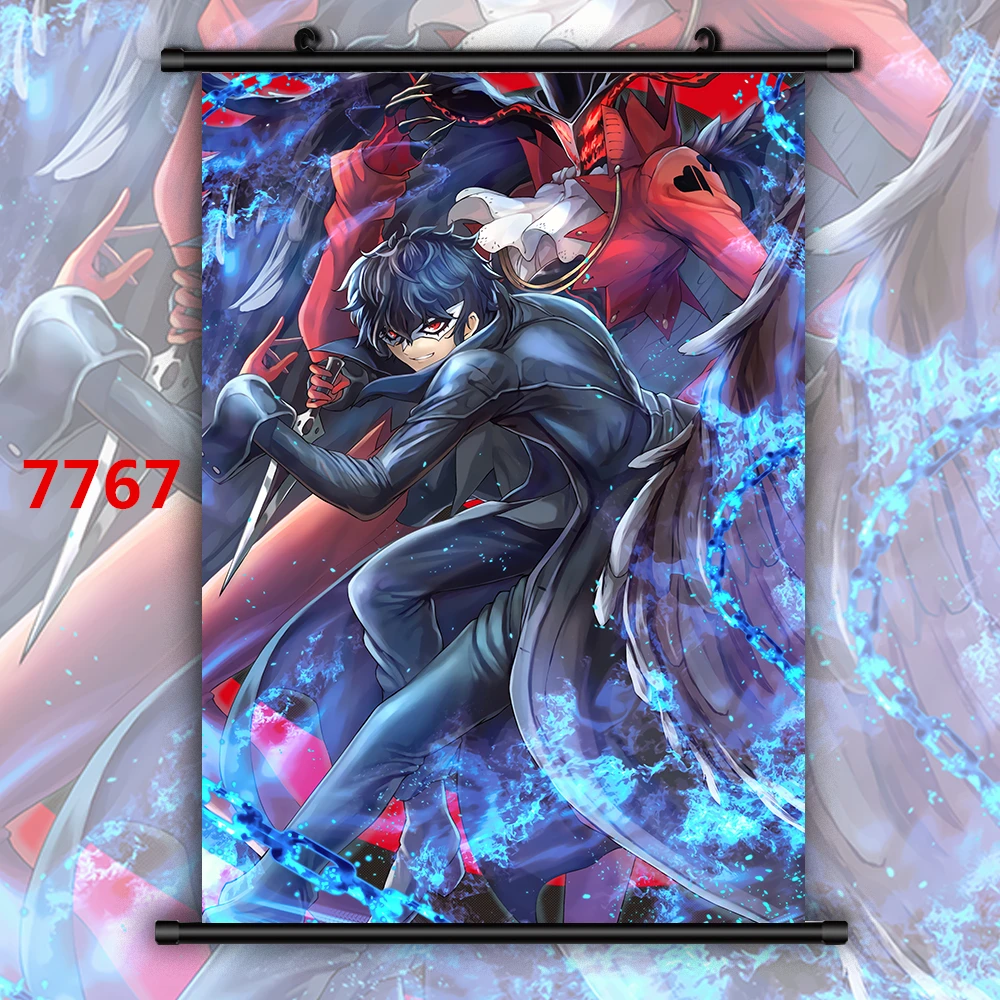 Persona 5 Аниме Манга настенный постер Картина на холсте Ретро аниме постеры