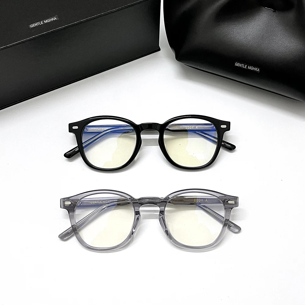 

Korean Gentle Brand GM Design EDDY A Round monster EyeGlasses Frames Men Women Myopia Optical Prescription Reading Eyeglasses
