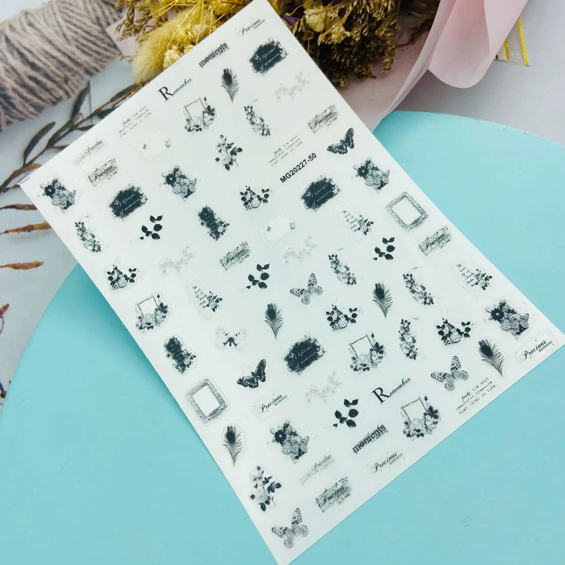 Наклейки для ногтей сделай сам в японском стиле без следов новый дизайн черных и