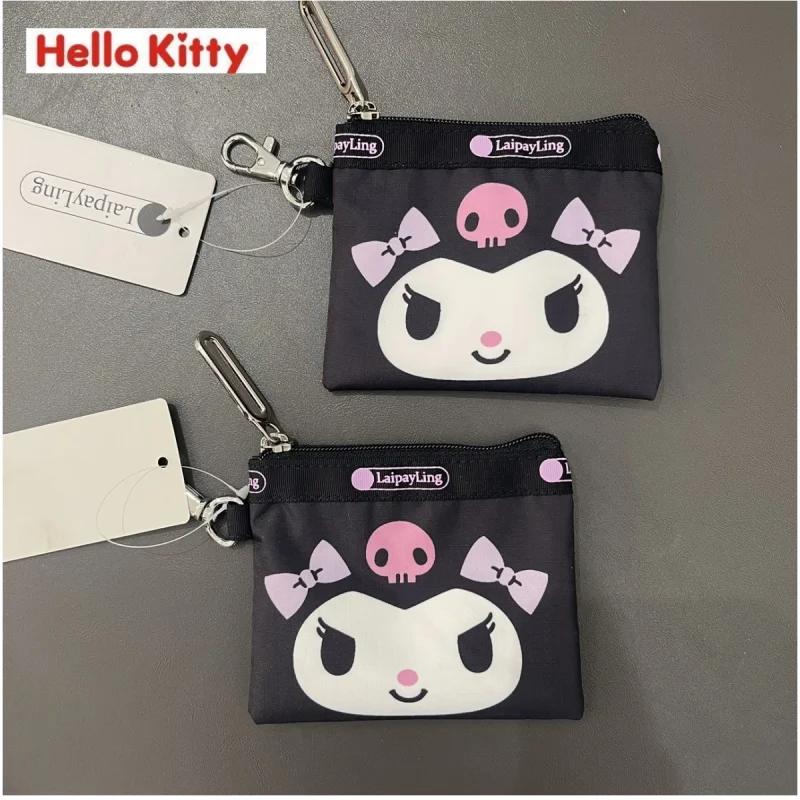 Kawaii sanrio kuromi сумка для монет клатч симпатичный кошелек ключей мини квадратная