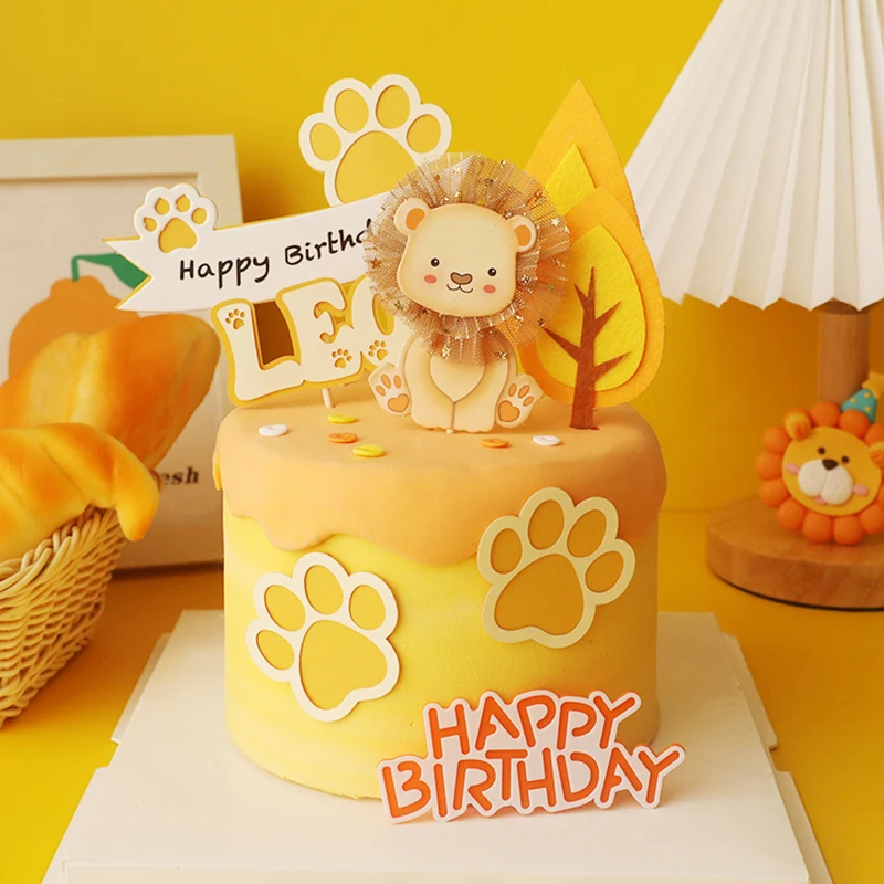 Искусственный цветок в виде Лев для мальчиков и девочек украшение вечеринки