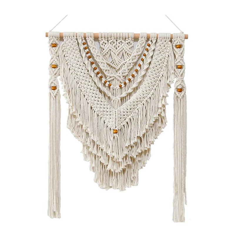 

Hot Macrame Wall Hanging Tapestry Bohemian Geometric Chic Living Room Bedside Porch Home Wall Decor Tassel Handmade
