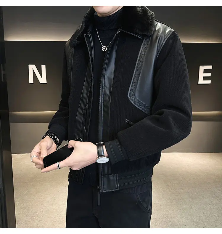 Новая высококачественная пуховая куртка из шерсти и с толстым меховым