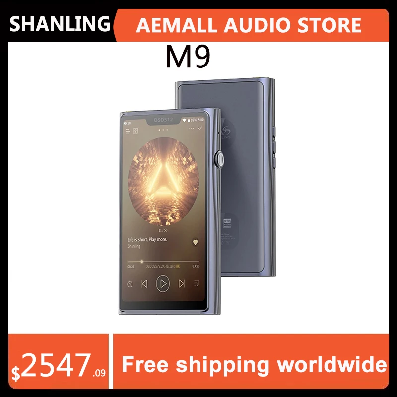 SHANLING M9 Android Portable Music Player MP3 AMP dual AK4499EQ DAC Chips PCM768/DSD512 MQA 16X DLNA/Airplay Bluetooth 5.0 LDAC