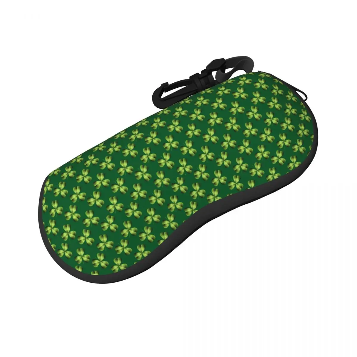 

Shamrock Print Glasses Case Men Women Three Leaf Clover Sunglasses Case Fashion Eyewear Bag Convenient Eyeglass Cases Cover