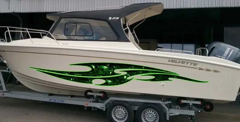 Металлическая виниловая 3d-наклейка с черепом Переводные картинки в виде лодки