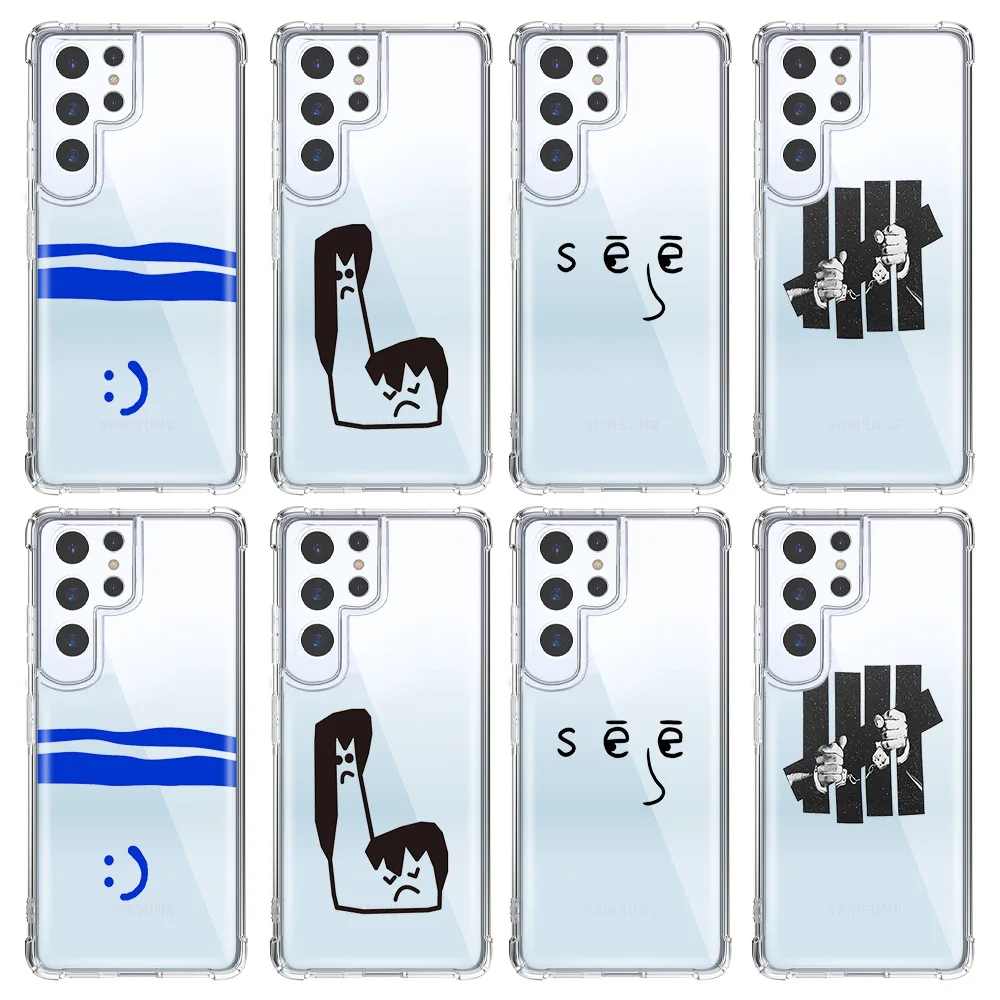 

Abstract Art Clear Case for Samsung Galaxy Note 9 10 20 S10 10Plus A52S 5G S20 20Ultra S20 S22 Ultra A52 Fundas Shockproof Cover