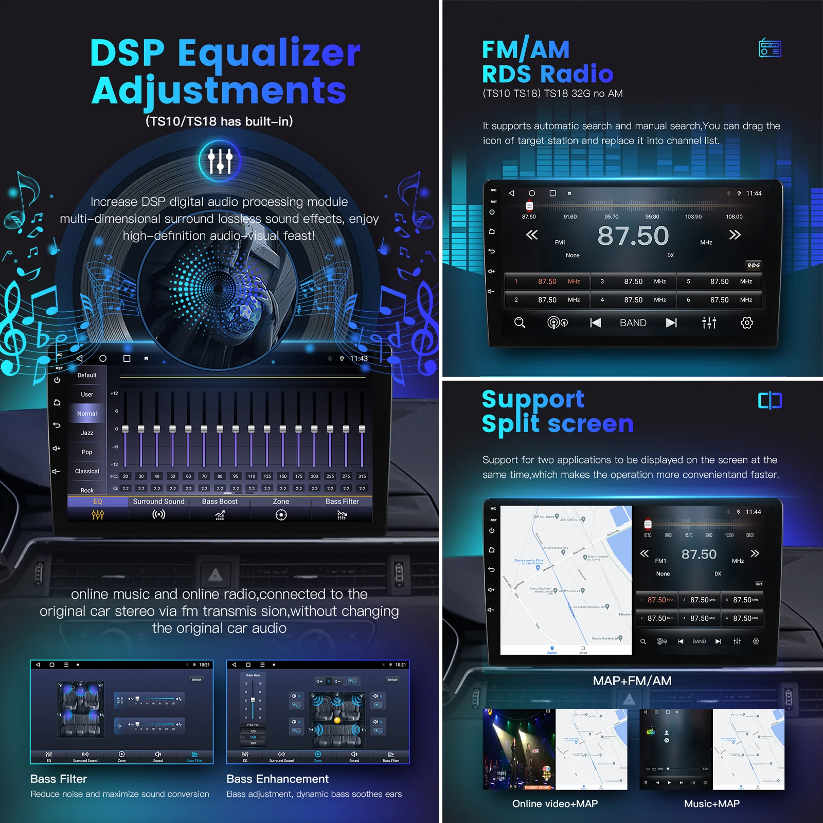 2Din Андроид Авто Магнитола Навигация GPS для KIA Carens 2013 2014 2015 2016 2017 2018 Мультимедийный Видеоплеер Carplay 4G WIFI включен.
