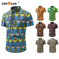 covrlge cotton linen button beach yoga casual summer shirt summer short sleeve polo shirt for men causal poloshirt male mcs181