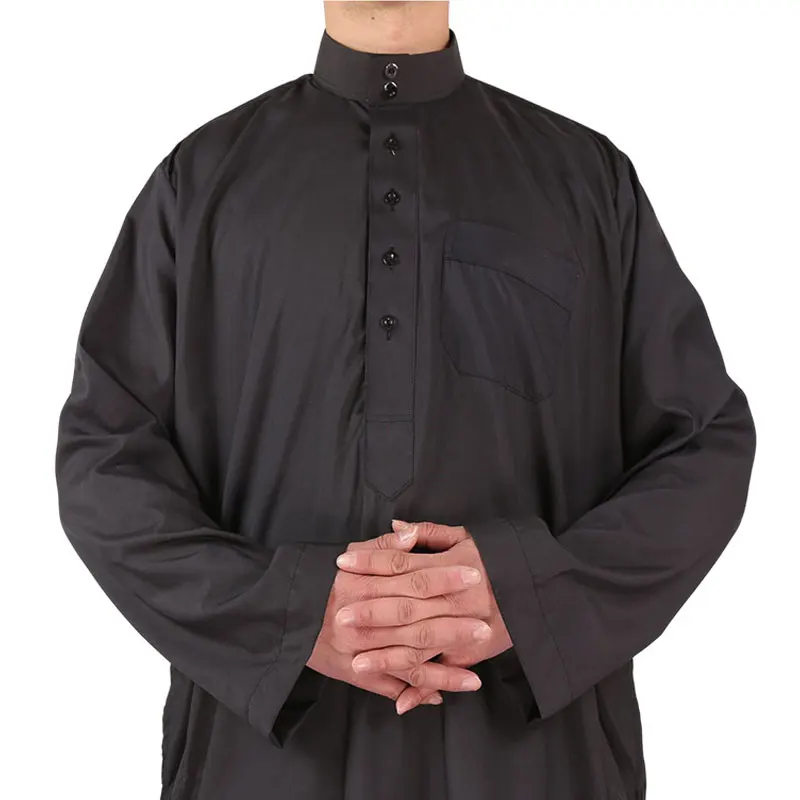 Fashion Mens Muslim Robes Arab Islamic Clothing Eid Men Jubba Thobe Abaya Abayas Saudi Arabia Jalabiyat Ramadan Islam Dress