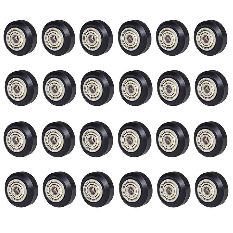 

24 Pcs 3D Printer Plastic Linear 625Zz Pom Pulley Wheel With Bearing Gear Ender 3 Pulley For Ender 3 Series 3D Printer