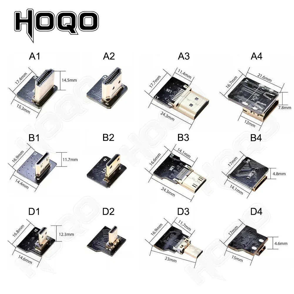 Фото Гибкий плоский FPC-кабель Ribbon FPV HDMI с защитой от помех для Raspberry Pi 4 Micro Mini HDMI №2