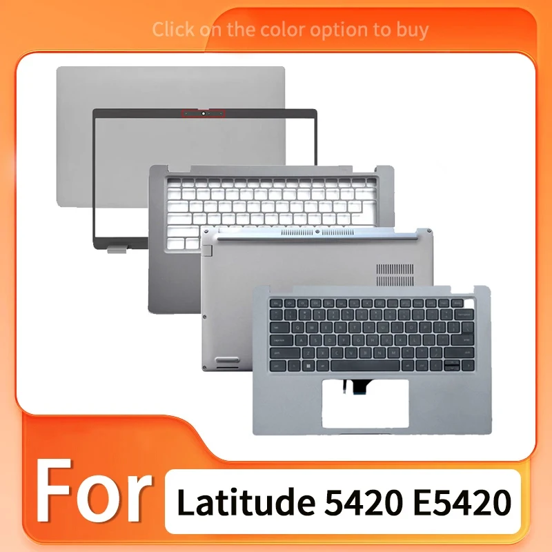 Фото Новый комплект для ноутбука Latitude 5420 E5420: задняя крышка LCD, передняя рамка, петли, верхняя и нижняя части корпуса (серебристый) №1