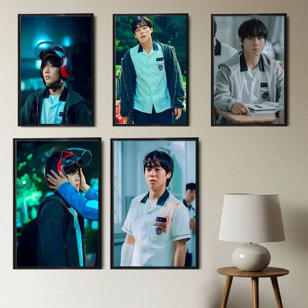 Фото Постер Cool Yeon Si-eun Weak Hero Park Jihoon, HD-печать, водонепроницаемый, для дома, гостиной, спальни, бара, эстетическое украшение №1