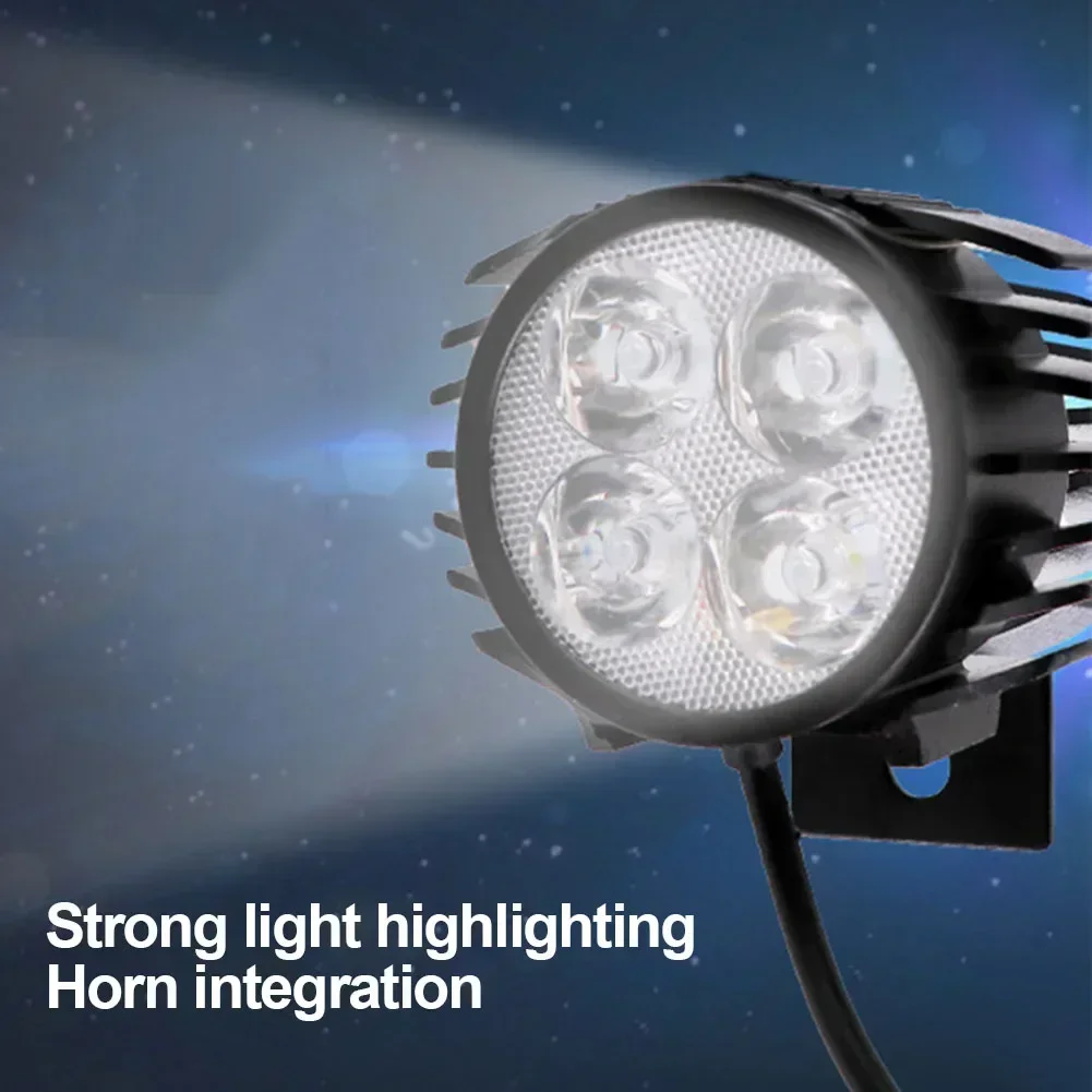 1 шт. передний фонарь для электровелосипеда AL6061 36 В 48 аккумуляторная звуковая