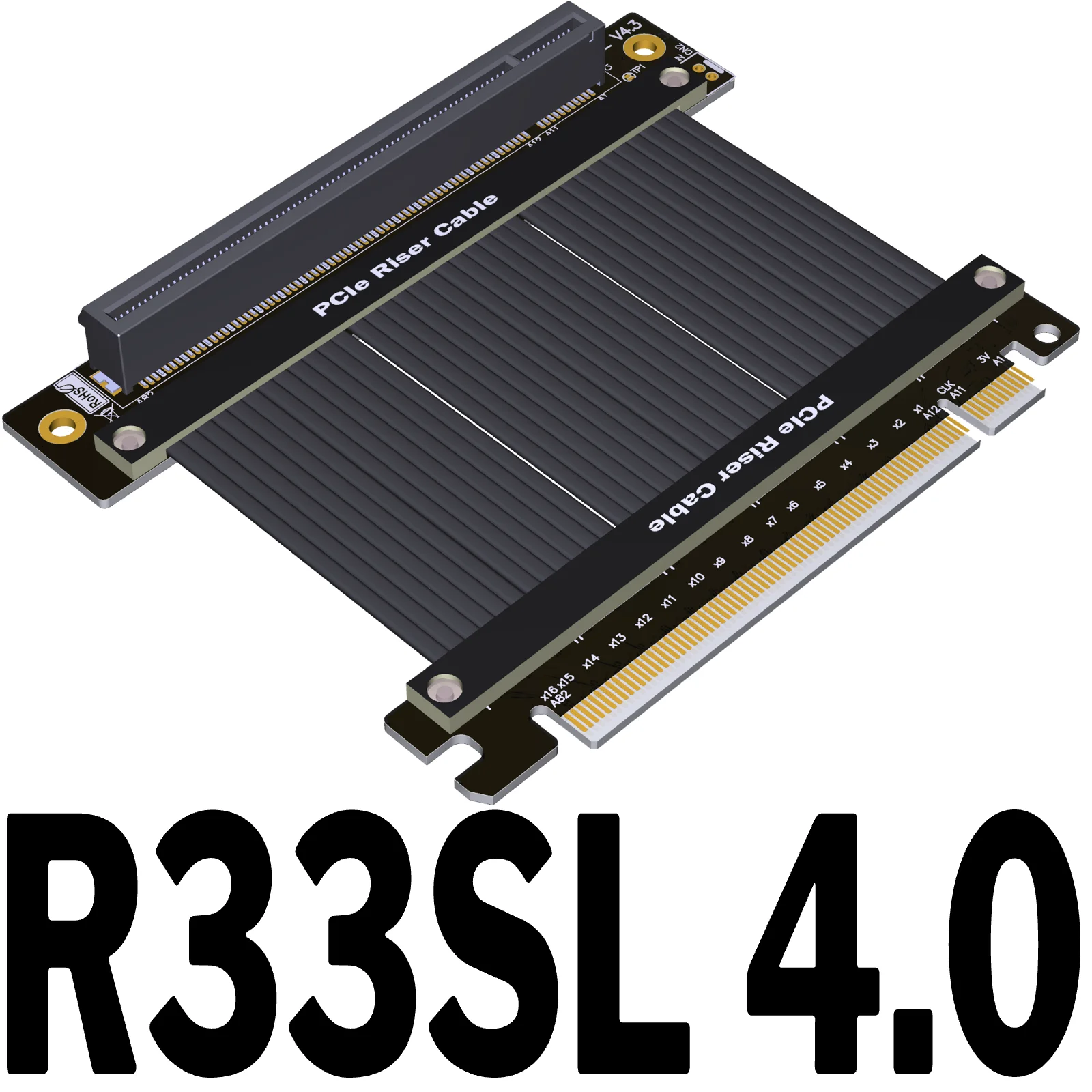 Высокоскоростной PCI Express 4 0x16 Райзер Удлинительный кабель вертикальный GPU Gaming PCIe4.0