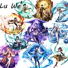 Аниме Фигурка Genshin Impact Zhongli Ayato Venti Xiao Yae Miko желтая фотопластина настольное украшение стоячий знак Поклонники подарок