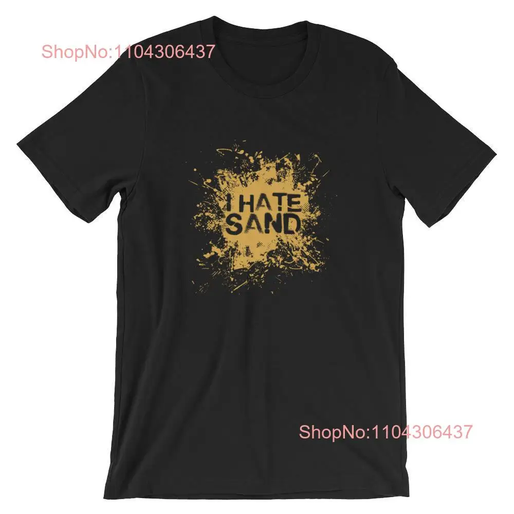 Забавная армейская футболка I Hate Sand с длинными или короткими рукавами в стиле
