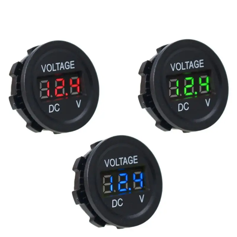 

LED Digital Voltmeter for Dc Voltage Display DC6V-30V for cars Motorcycles Lorri