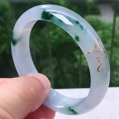 Ювелирные изделия zheru браслет из натурального бирманского нефрита 54 мм-62 мм