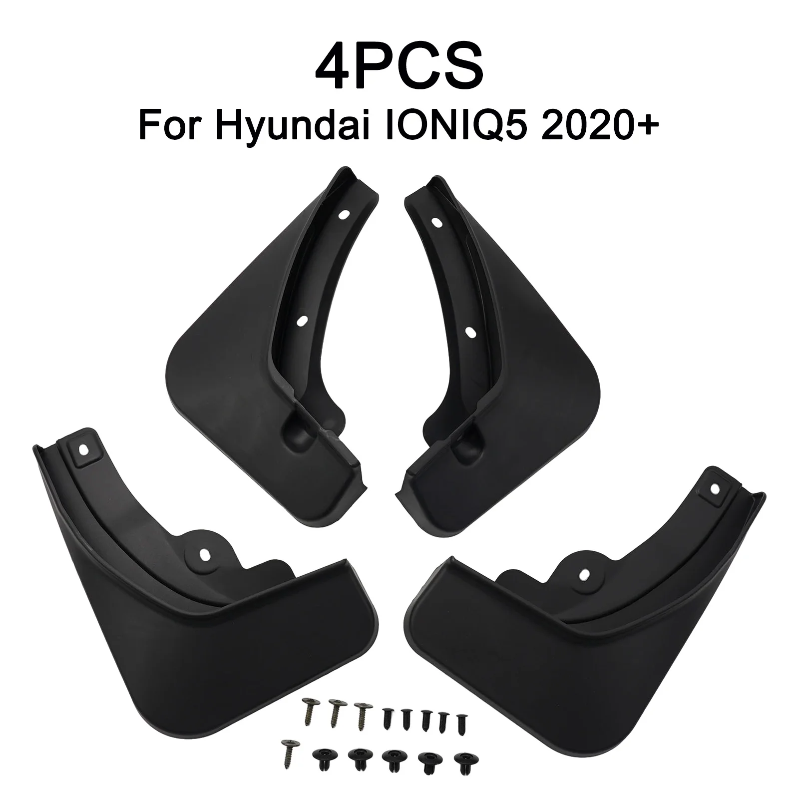 

4Pcs Black Car Fenders Front Rear Wheels Splash Guards For Hyundai Ioniq 5 2020-2023 Exterior Parts Car Accessories