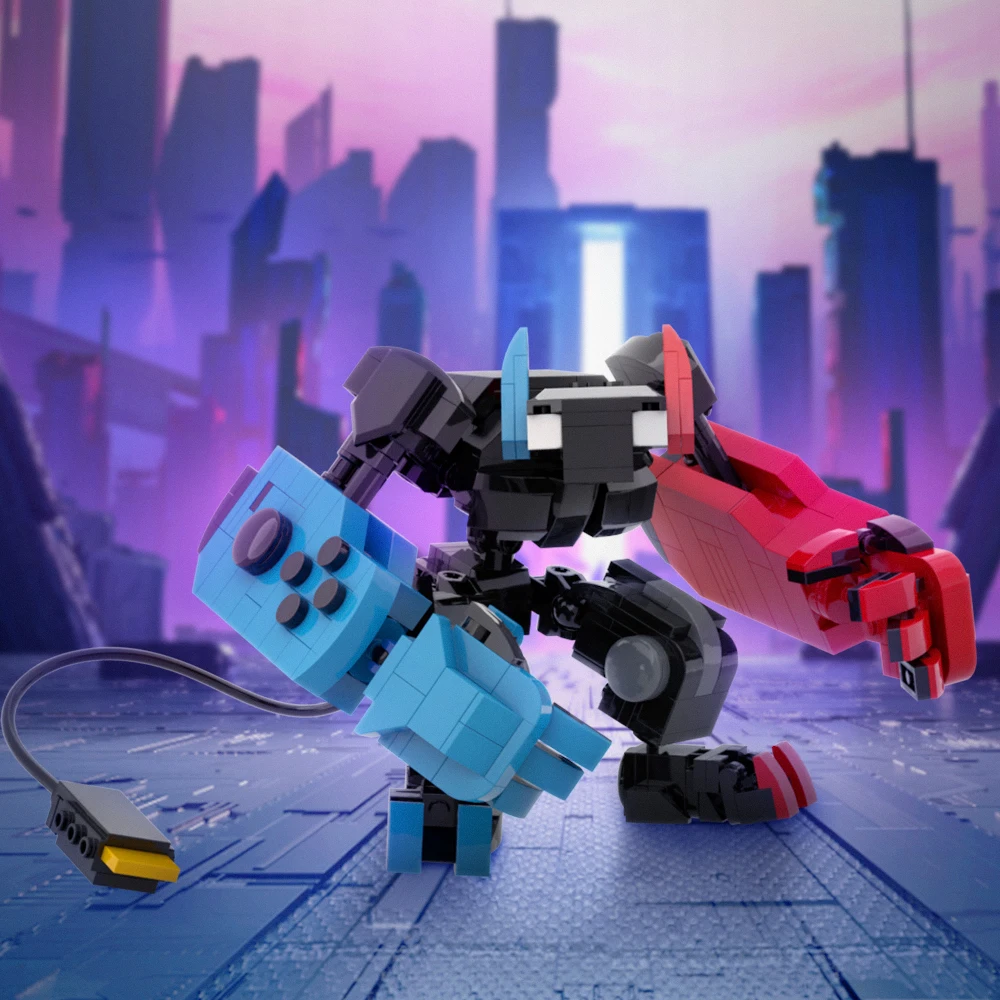 

MOC Games Consoles Transform Mecha Robot Building Blocks Set MINI Handheld Game Console Bricks Toys Children Boy Birthday Gifts