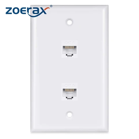 Настенная панель Ethernet ZoeRax Cat 6, съемная настенная панель Ethernet «мама-мама», совместимая с устройством Ethernet Cat6/5/5e — синяя