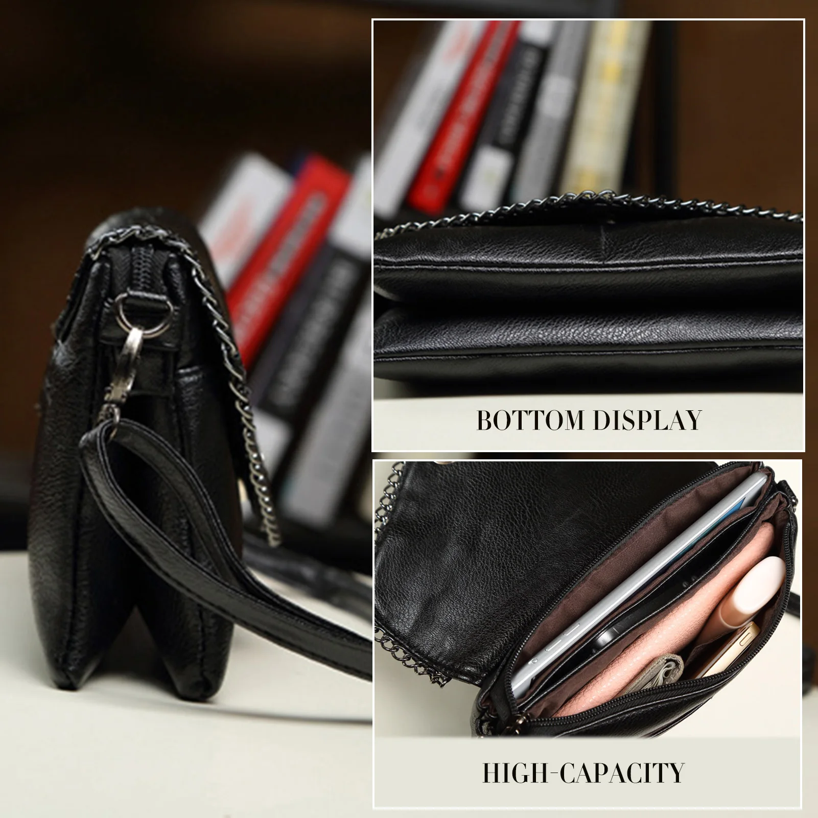 Stylish Women's Casual Tote Shoulder Bag With Detachable Shoulder Strap For Outdoor