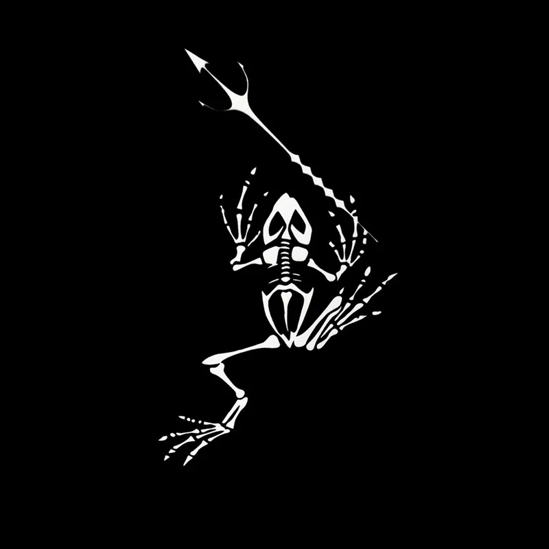 

Светоотражающие наклейки 15 см для автомобиля, темно-синие уплотнения, лягушка, скелеты, автомобильный бампер, наклейка с царапинами, водонепроницаемая наклейка для ноутбука