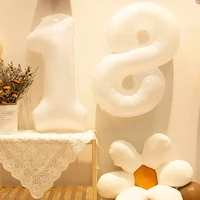 1pcs ins 40inch giant white number foil balloons 0 9 large figures daisy flower globos baby shower birthday wedding decorations