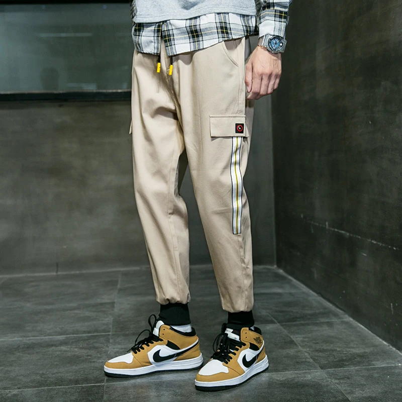 

2022 new men's pants spring and summer overalls outdoor loose casual ninth pants men's pants casual pants