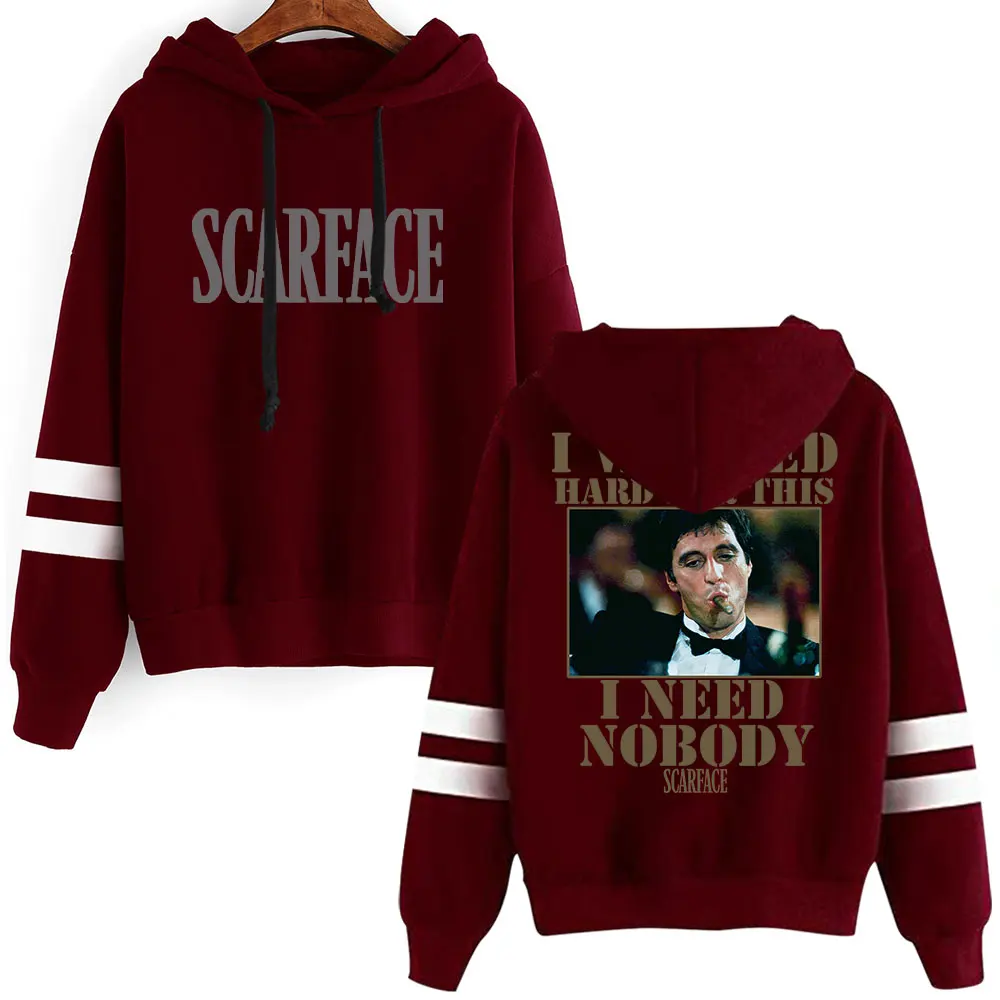 Толстовка с капюшоном I Worked Hard for This Need Nobody Scarface винтажный пуловер 90-х годов