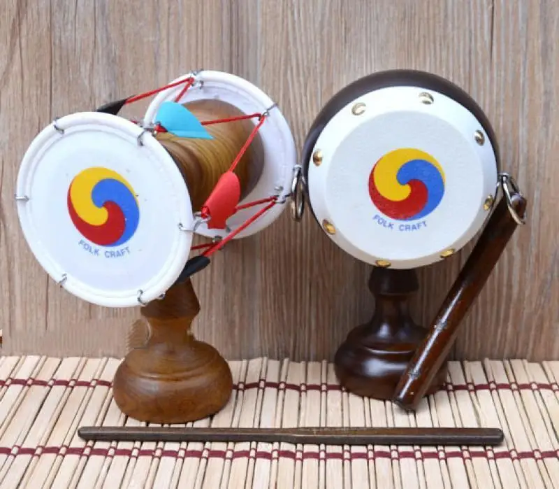 Корейский этнический традиционный круглый барабан для талии ударный инструмент