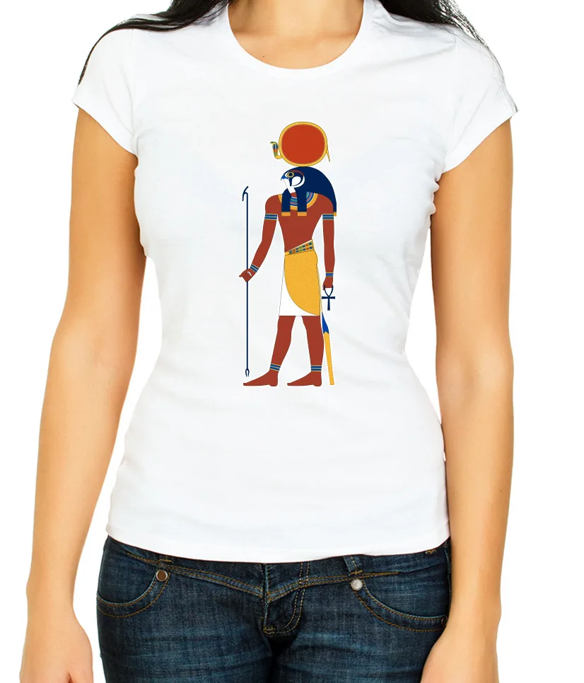 Египетский Бог Ra Sun Древний Египет 3 4 Женская футболка G052