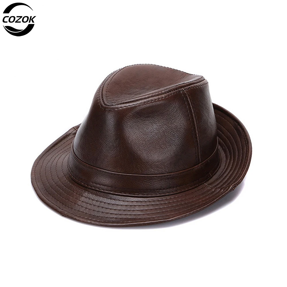 

Мужские ковбойские шапки из 100% натуральной воловьей кожи, на осень/зиму