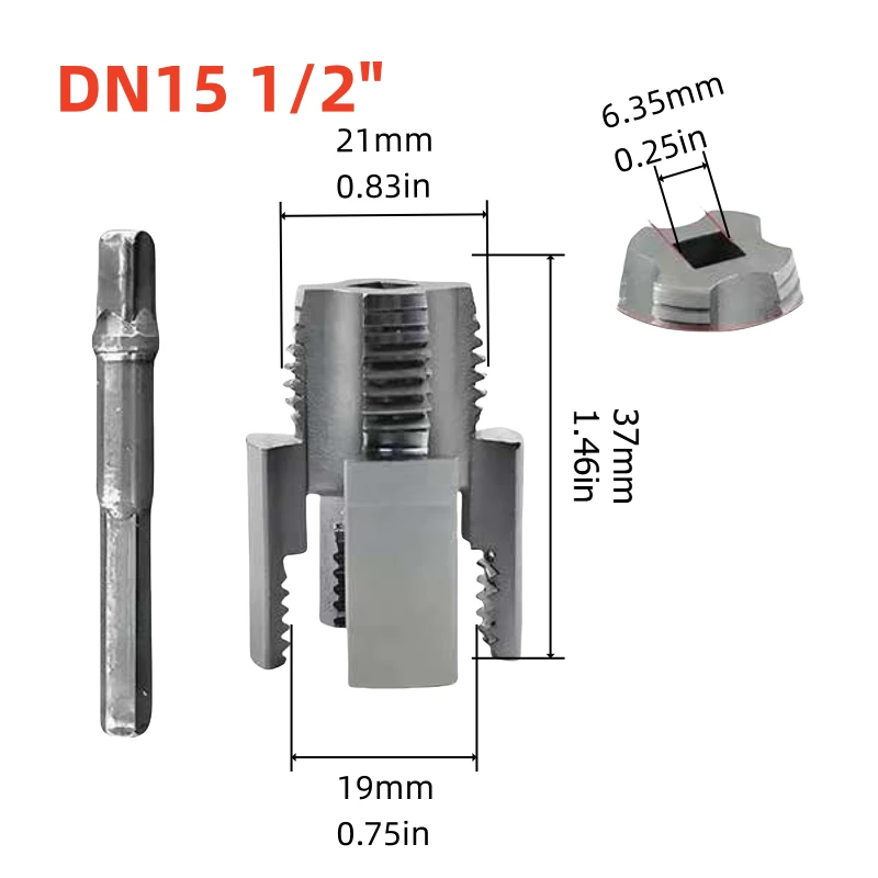 

Набор инструментов для резьбы труб Dinasttia DN15 DN20