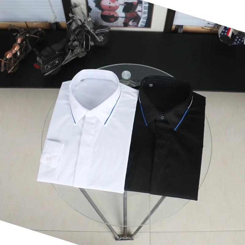 Мужская осенне-зимняя новая рубашка с длинным рукавом модная трехцветная