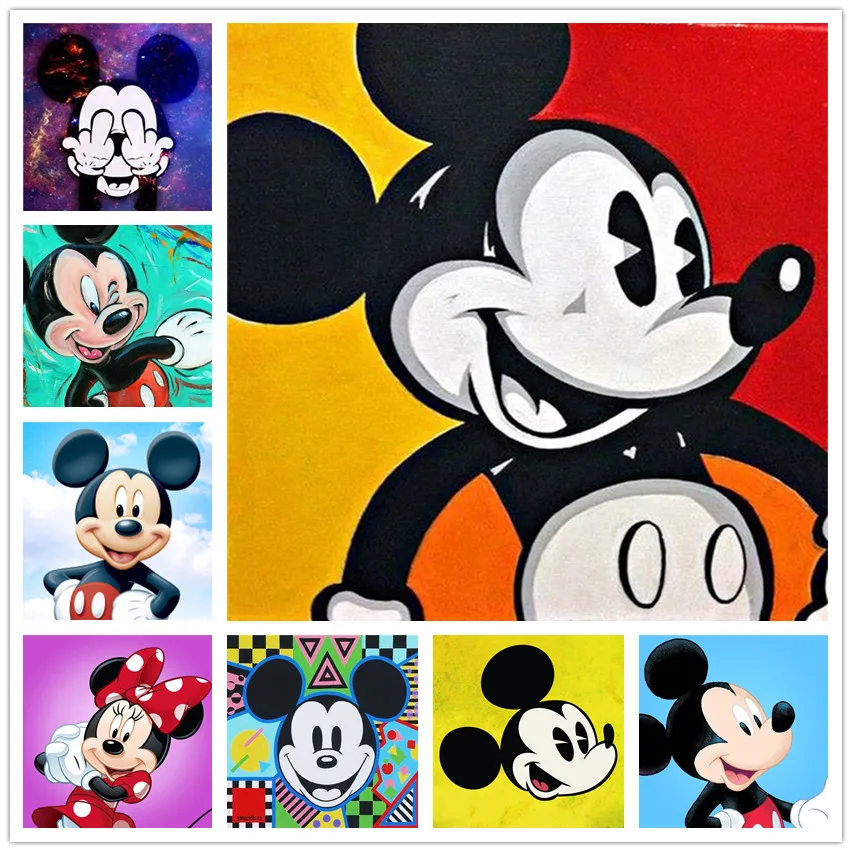 Алмазная 5D картина Disney, полный набор для алмазной мозаики Микки, вышивка «сделай сам», полный домашний декор, наклейка на стену, подарок