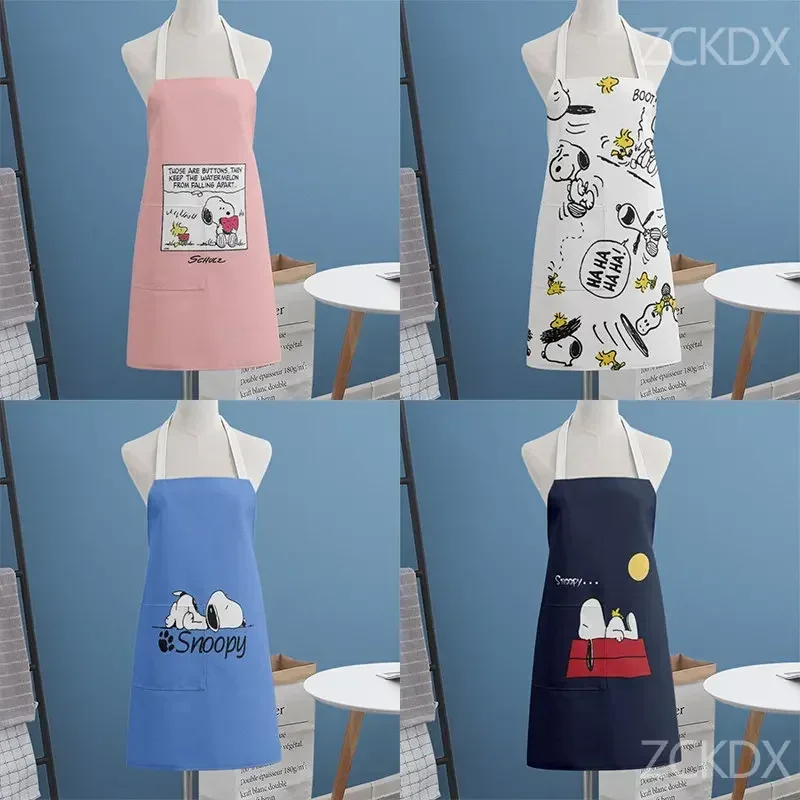 Модный кухонный фартук для взрослых Snoopy милый анимационный мужской женский